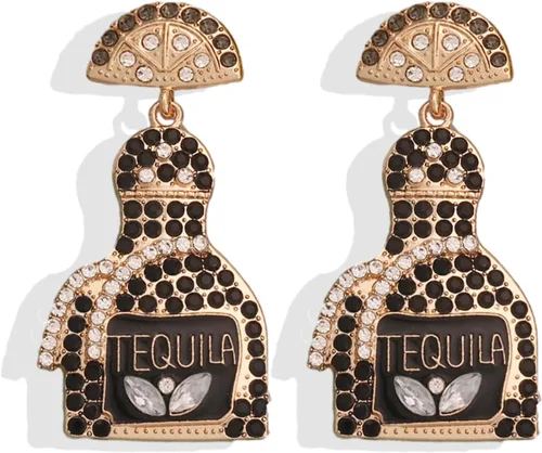 Vista 16 de Regalos de tequila para mujer, aretes de Margarita, aretes de tequila, aretes de vacaciones para mujer, aretes de champán para mujer, regalos