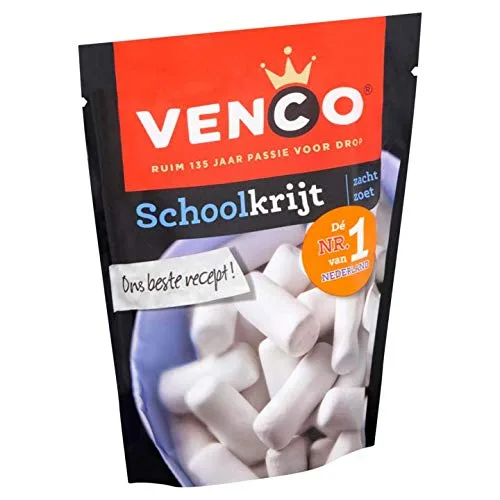 Vista 2 de Regaliz de menta Venco Schoolkrijt Peso total 8.82 onzas
