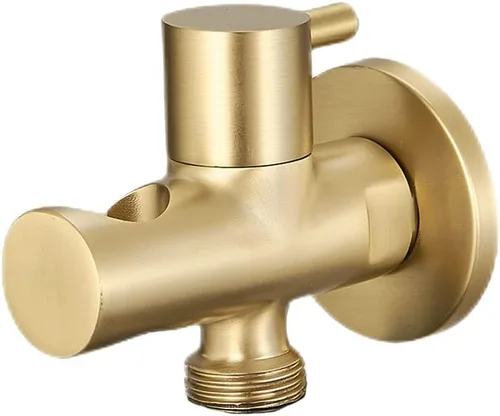 Vista 7 de Soporte de cabezal de ducha de mano con conector de manguera, cabezal de ducha, válvula de cierre, soporte para varita de ducha, soporte de pared