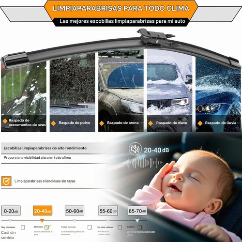 Vista 6 de AUTOBOO Repuesto de limpiaparabrisas para Ford Bronco 2021-2025