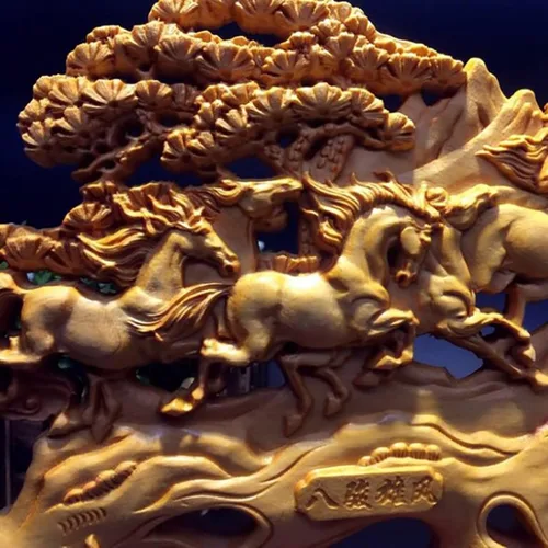 Vista 8 de Adornos de estatua de ocho caballos, decoración de oficina en casa, estilo chino, arte asiático, escultura de caballo al éxito, decoración de Feng