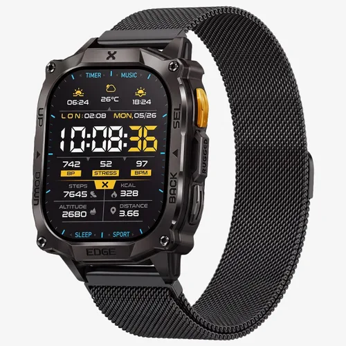 Vista 4 de CARBINOX Correa duradera de 0.866 in compatible con relojes inteligentes ajustables, ajuste seguro