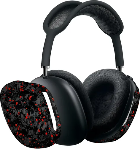 Vista 21 de MONOCARBON Funda de fibra de carbono real para AirPods Max (2024/2020), cubierta protectora de grado militar para auriculares Apple Max, único Azul