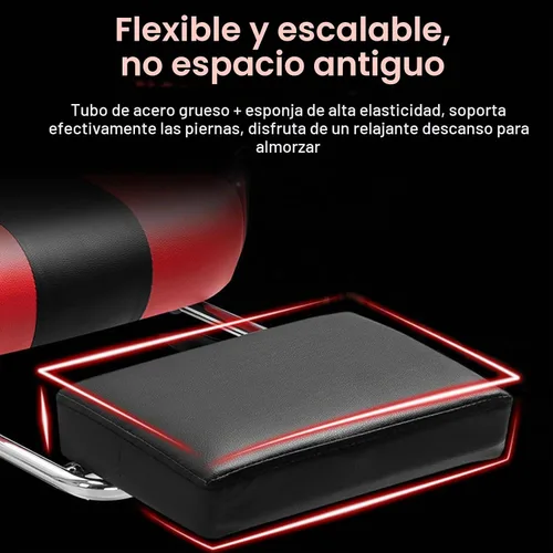 Vista 8 de Silla de juegos con altavoces Bluetooth y luces LED, silla ergonómica de masaje para computadora, altura ajustable, silla de videojuegos con asiento