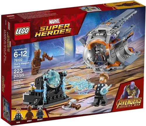Vista 4 de LEGO Marvel Super Heroes Avengers: Infinity War Thor's Weapon Quest 76102 Kit de construcción (223 piezas)