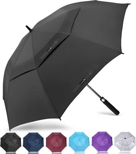 Vista 39 de ZOMAKE - Paraguas de golf a prueba de viento, extragrande, de gran tamaño, de doble dosel resistente para lluvia, juegos deportivos y carrito