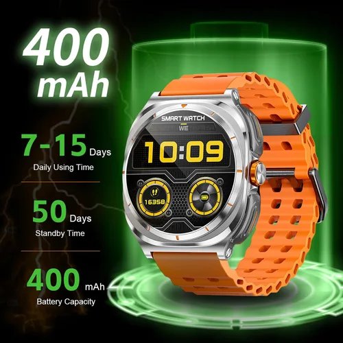 Vista 7 de Reloj inteligente 2 en 1 con auriculares para hombres TWS Auriculares inalámbricos Relojes inteligentes para teléfonos Android iOS con llamadas