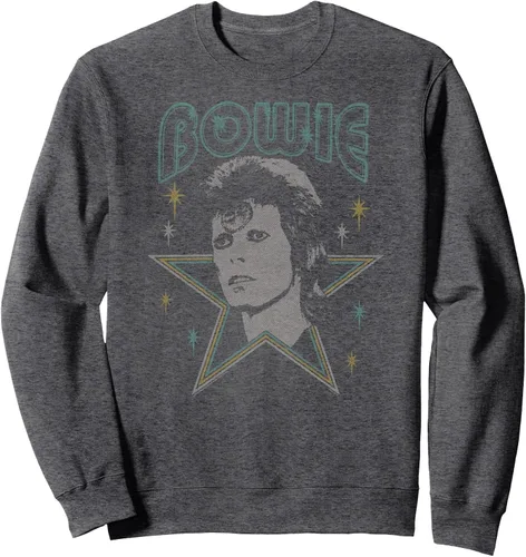 Vista 3 de David Bowie - Sudadera azul Ziggy Stardust Negro