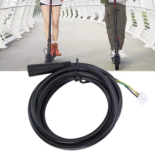 Vista 3 de Cable de alimentación de datos de scooter, 4.2 ft 4.17 pies 42 V caucho negro datos cable de alimentación Accesorios para Xiaomi Mijia M365 Scooter