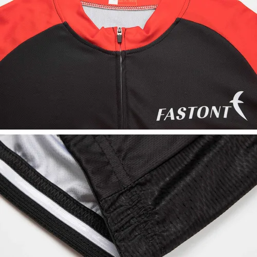Vista 3 de Jersey de ciclismo transpirable con cremallera completa cómodo conjunto de jersey de ciclismo para hombre para montar al aire libre
