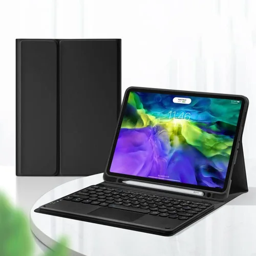 Vista 18 de Funda de teclado para Samsung Galaxy Tab S9 de 11 pulgadas 2023, teclado táctil de tecla redonda, teclado inalámbrico desmontable magnético
