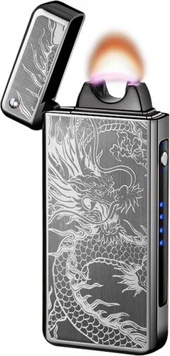 Vista 19 de GADATOP Encendedores eléctricos de plasma de arco, encendedor recargable por USB, a prueba de viento, sin llama, con batería de alta potencia