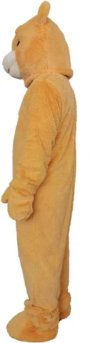 Vista 2 de MatGui Disfraces de mascota de oso de peluche para fiesta de Halloween, Amarillo