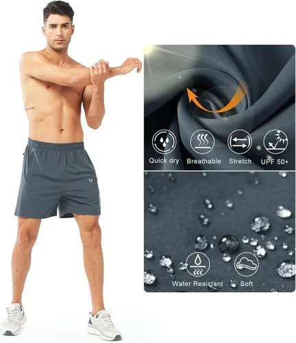 Vista 4 de NORTHYARD - Pantalones cortos deportivos para correr para hombres, ligeros, de secado rápido, 7, 5 o 9 pulgadas, para senderismo, deportes, gimnasio