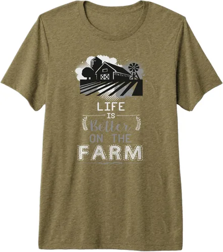 Vista 4 de Camiseta premium Support Local Farming Life Is Better On The Farm, Negro, S