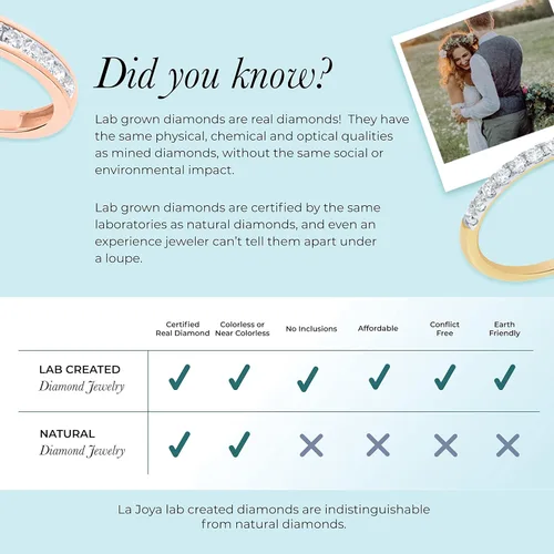 Vista 6 de La Joya 16 - 12 CT TW Certified Lab Created Diamond Channel Rings - Sparkling 10k Solid Gold Wedding Band, Stackable Band, Promise Ring and