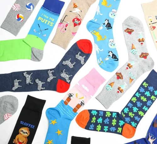Vista 2 de Hot Sox Men's Fun Animal Series Crew Socks-1 Pair Pack-Cool & Funny Novelty Gifts