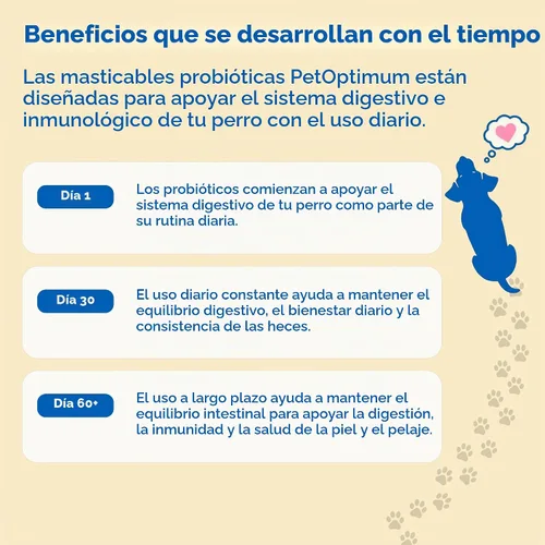 Vista 5 de Probióticos para perros para la salud intestinal, salud digestiva, estómago sensible, diarrea, inmunidad, piel/pelaje - probióticos prebióticos