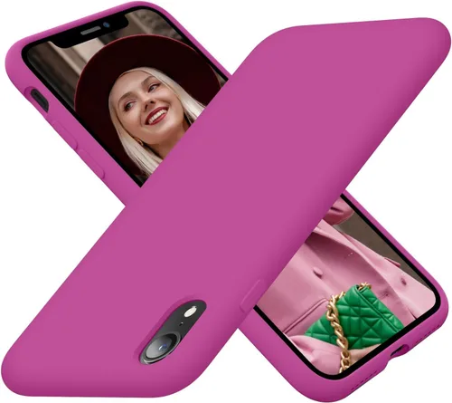 Vista 11 de Cordking Funda diseñada para iPhone XR, funda de silicona ultra delgada a prueba de golpes con [forro de microfibra suave antiarañazos], 6.1