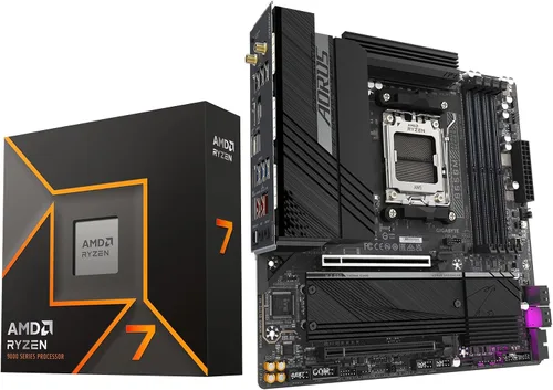 Vista 13 de MICRO CENTER Procesador de CPU AMD Ryzen 7 9700X con placa base GIGABYTE B850 Gaming WIFI6 (ATX, DDR5, 3X M.2, PCIe 5.0, USB-C, WIFI6)