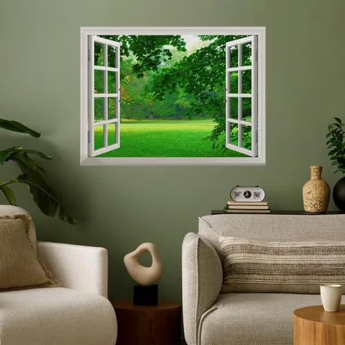 Vista 11 de wall26 Vinilo mural de pared extraíble – ANSE Lazio Beach en la isla Praslin en Seychelles - Decoración de pared creativa de ventana – 24 x 32