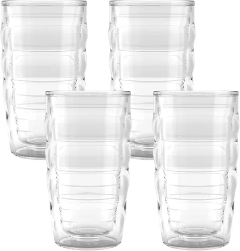 Vista 49 de Tervis Vaso aislado de mesa transparente y colorido fabricado en Estados Unidos con doble pared, taza de viaje que mantiene las bebidas frías