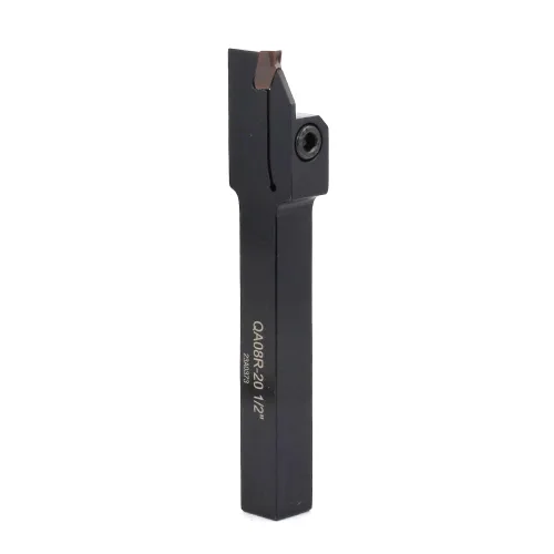 Vista 8 de Soporte de separación de ranurado de torno indexable de 1/2 "x 1/2" QA08R-20 con 1 pieza de inserción de carburo GTN-2 Herramienta de corte de torno