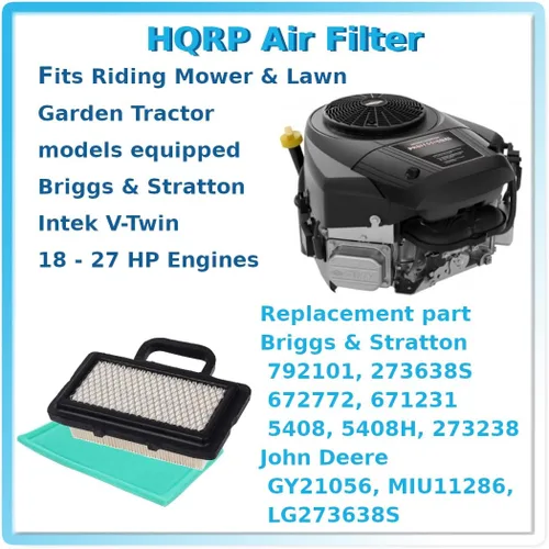 Vista 4 de HQRP Kit de filtros compatible con John Deere 125 135 145 LA135 LA120 LA130 LA135 LA140 LA145 LA150 LA155 X130R X140 X155R X165 155C 190C D130 D144