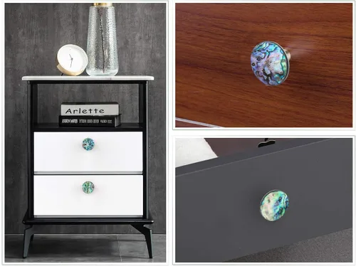Vista 7 de mookaitedecor 4 tiradores decorativos para cajones con carcasa de abulón