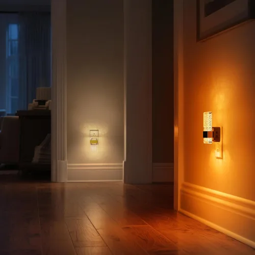 Vista 7 de DORESshop Luces nocturnas LED enchufables a la pared, luz nocturna regulable de 3 niveles, luz nocturna decorativa de burbujas, sensor de atardecer