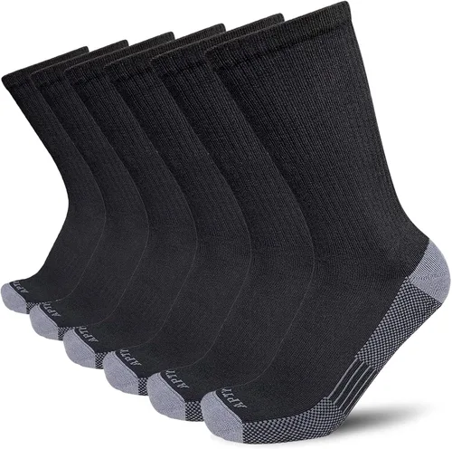 Vista 15 de APTYID Calcetines de trabajo acolchados que absorben la humedad para hombre (4-6 pares)
