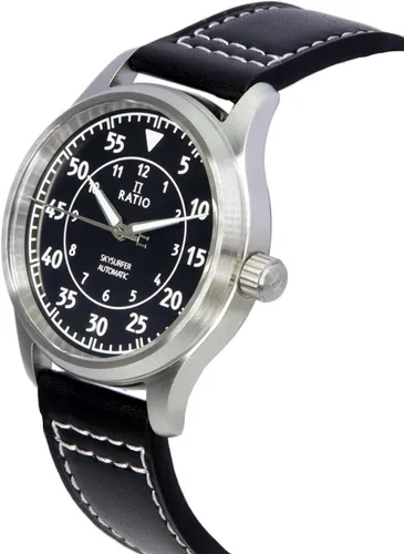 Vista 2 de RATIO Pilot Style Watches Analog Japanese Automatic 200M Water Resistant Casual Formal Wear Watch for Men