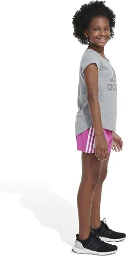 Vista 6 de adidas Pantalón corto de malla Pacer de 3 rayas Big Aeroready para niña