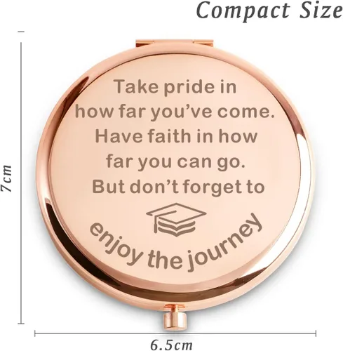 Vista 3 de Espejos compactos personalizados, regalos de graduación 2025 para mujeres, niñas, regalo único para estudiantes universitarios de medicina