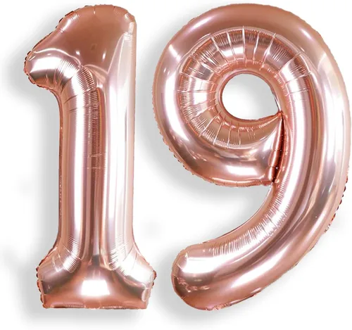 Vista 53 de AULE Globos grandes de 40 pulgadas con números 0 azules, globos grandes de números de aluminio, decoraciones de fiesta de cumpleaños de helio