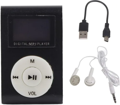 Vista 6 de Mini reproductor de MP3, reproductor de música portátil con clip, reproductor de MP3 de música clásica, dispositivo con pantalla LCD digital