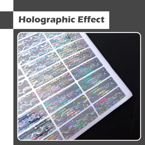 Vista 5 de 180 calcomanías de holograma a prueba de manipulaciones, sello de seguridad, etiqueta vacía, sello a prueba de manipulaciones, número de serie único