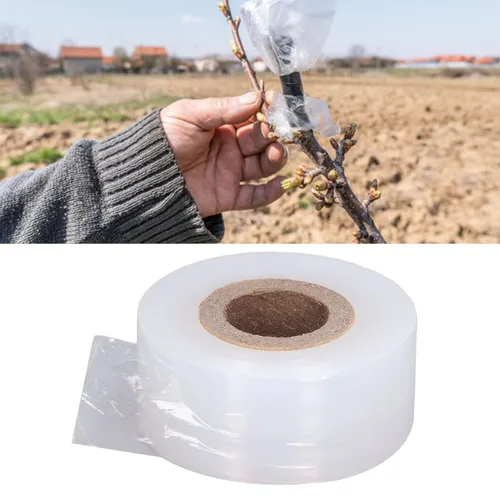 Vista 3 de Tbest Cinta elástica del injerto del jardín, herramientas de la mano del jardín de la anchura de 95.1 ft m del PVC del lacre del PVC estirable