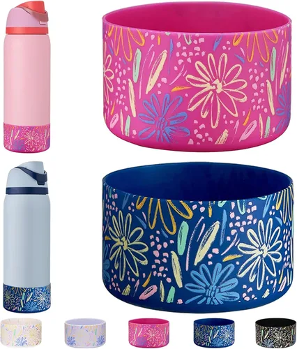 Vista 14 de WK IEASON 2 fundas de silicona para botella de agua Owala, base protectora para botella de agua Owala FreeSip Twist y Flip Flask accesorios