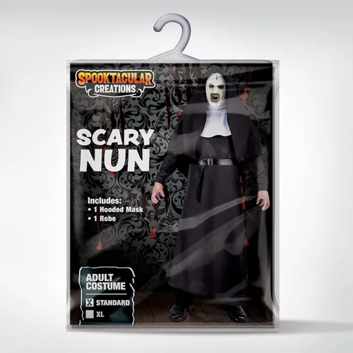 Vista 7 de Spooktacular Creations Disfraz de monja aterradora para hombres adultos para fiesta de disfraces de Halloween juego de rol suministros de fiesta