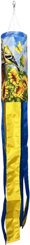 Vista 3 de Girasoles a cuadros Verano Windsock 40" L Briarwood Lane