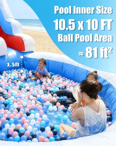 Vista 6 de 24f(L) Inflatable Water Slide, Commercial Grade, for Adults/Kids