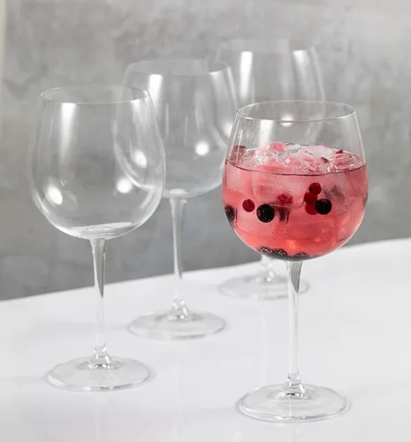 Vista 3 de MIKASA Julie - Juego de 4 vasos de cristal sin plomo, 22.1 onzas líquidas, transparentes