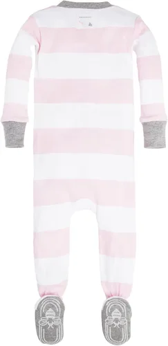 Vista 2 de Burt's Bees Baby - Pijama para niña, con cremallera delantera y pies cerrados antideslizantes, de algodón orgánico 100%, para niñas pequeñas