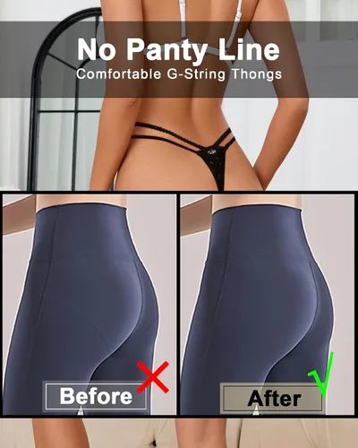 Vista 61 de Ropa interior con purpurina transpirable con encaje sexy para mujer