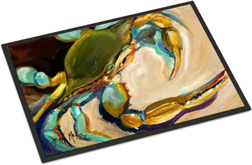 Vista 55 de Caroline's Treasures JMK1017JMAT - Tapete de caza de rana garza azul, 24 x 36 pulgadas, tapete para puerta delantera, interior y exterior