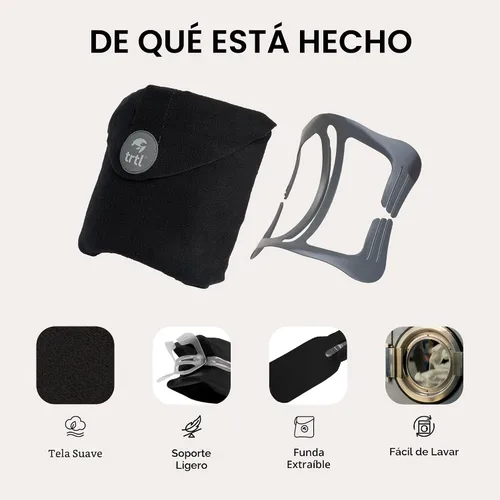 Vista 4 de Almohada Trtl probado científicamente super suave cuello apoyo almohada de viaje se puede lavar a máquina