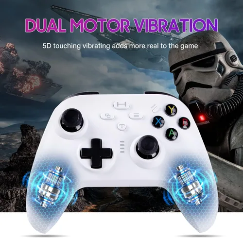 Vista 4 de TechKen 2.4G Wireless Joystick Controller Compatible for Xbox One PC and Playtation 3 with Dual Vibration and Lager Capacity Rechargeable Battery