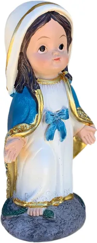 Vista 2 de Estatua 4" de Virgen la Milagrosa Cara de Bebé Religio Nuestra Señora de Gracia