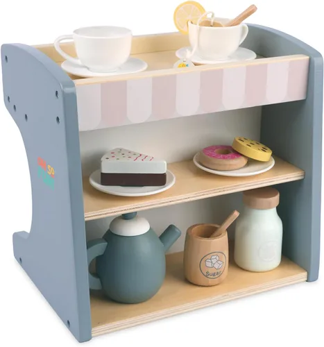 Vista 5 de MindWare Oh So Fun! Rise & Shine Coffee Café y juego de té para niños de 3 años en adelante